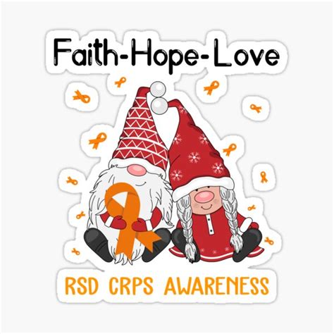 Faith Hope Love Rsd Crps Awareness Sticker For Sale By Sabfit Redbubble