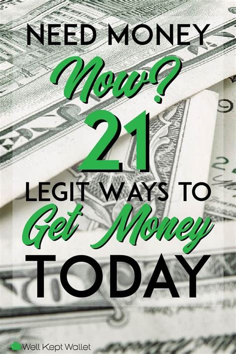 Need Money Today 25 Legit Ways To Get Money Now Ways To Get Money