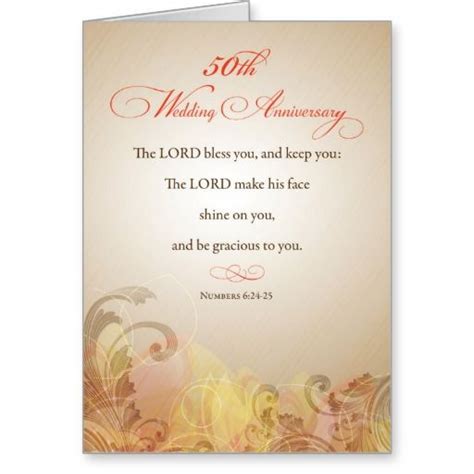 50th Wedding Anniversary Religious Lord Bless And K Greeting Card Silver