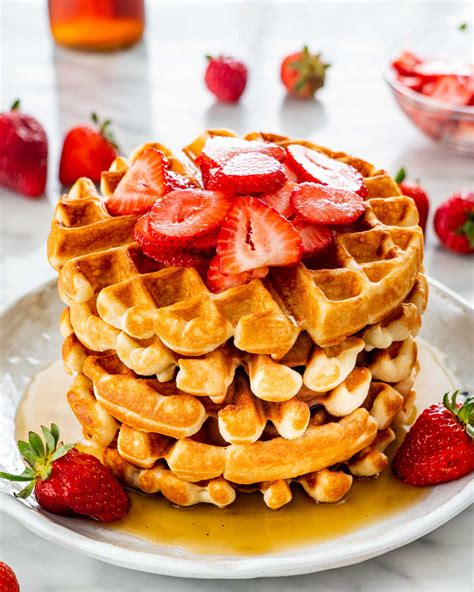 Belgian Waffles Belgian Waffles In North America Are A Variety Of