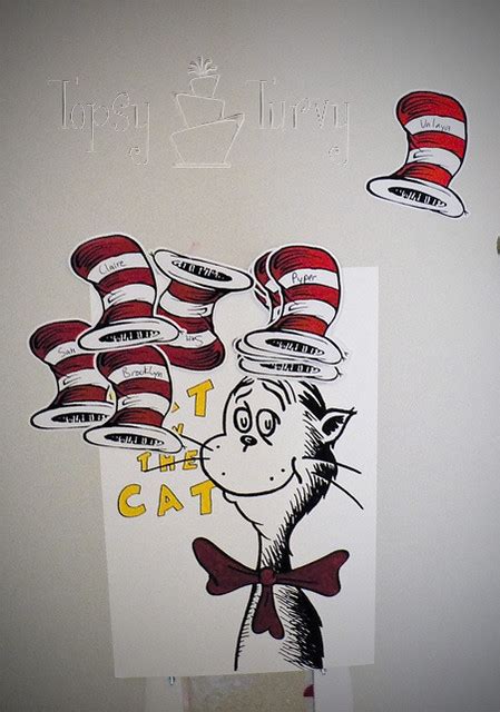 Seuss Brithday Party Pin The Hat On The Cat Game Flickr
