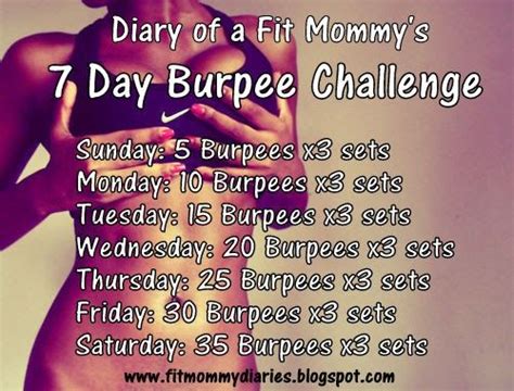 Diary Of A Fit Mommy Improve Your Burpees 7 Day Challenge Burpee
