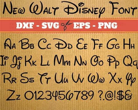 Walt Disney Font Svg Files Download Svg Dxf Eps Png