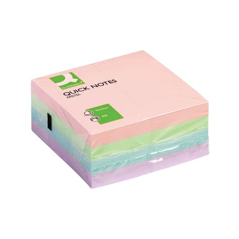 Q Connect Quick Note Cube 76 X 76mm Pastel Kf01347