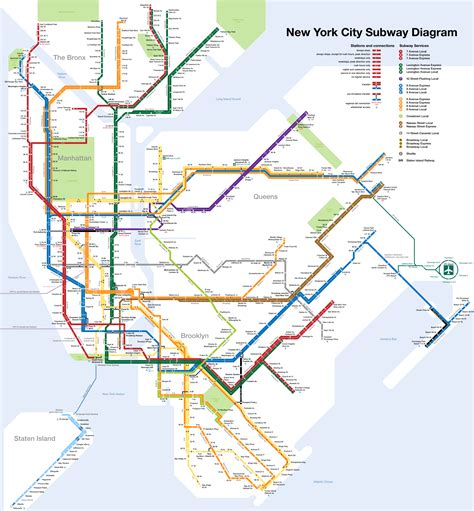 Ny Subway Map With Streets United States Map