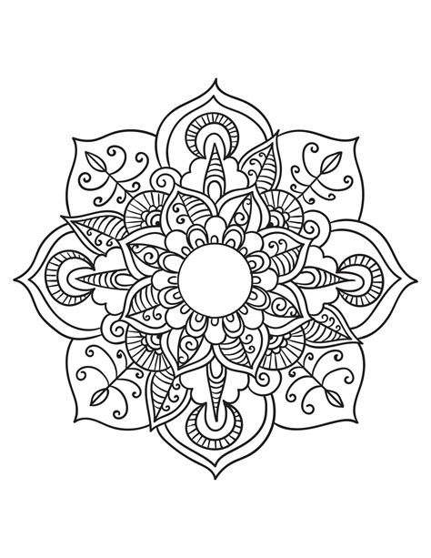 200 Unique Printable Mandala Flower Coloring Pages for Kids | Etsy