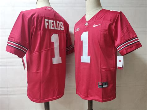 Mens 1 Justin Fields Ohio State Buckeyes Nike Stitched Scarlet College