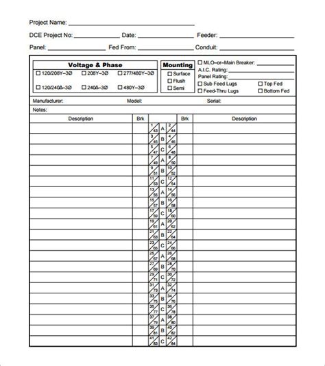 Each week brings job lists, emails, files, and new projects. Electrical Panel Schedule Template Excel - printable ...