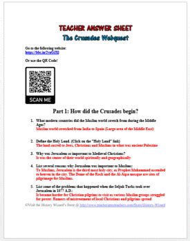 The Crusades Webquest by History Wizard | Teachers Pay Teachers