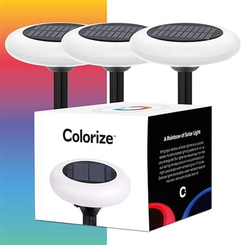 Brightright Colorize Colorful Pathway Solar Powered Lights 3 Pack