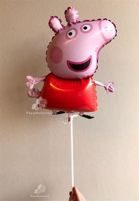 The Foil Balloon Pig Peppa 36 Cm Grabo On Stick Occasion Fairs