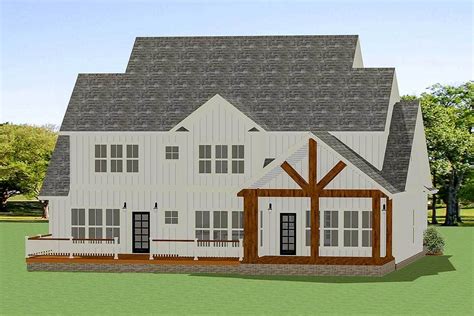 Plan 46352la Charming Split Bedroom Farmhouse With Office And Outdoor Living Space Outdoor