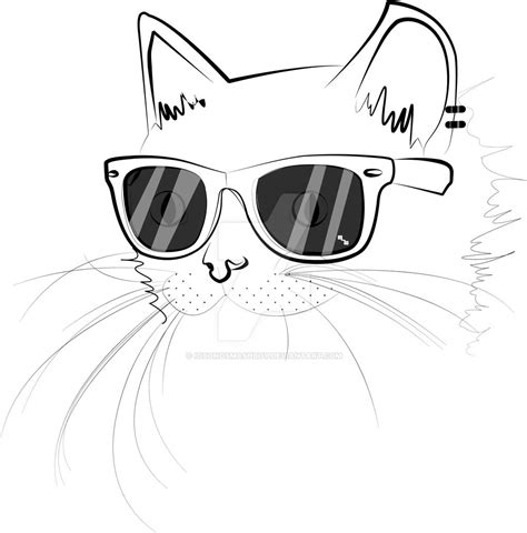 Https://wstravely.com/draw/how To Draw A Anime Cat With Sunglasses