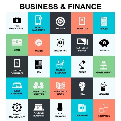 Business And Finance Icons Free Vector