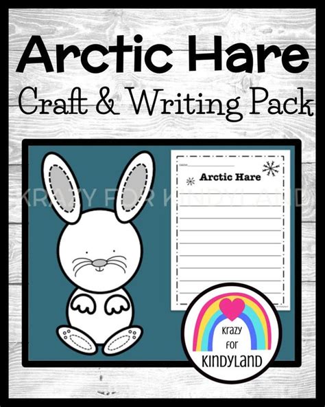Arctic Hare Craft Writing Prompt For Arctic Animal Theme Winter Activity