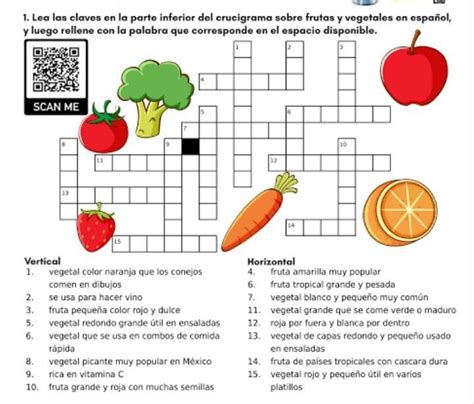 Lista 104 Foto Resuelto Crucigrama De Frutas Y Verduras Contestado Lleno