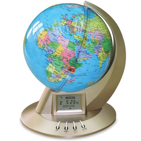 The World Time Globe Clock - Hammacher Schlemmer