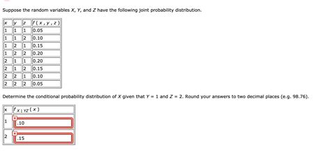 solved suppose the random variables x y and z have the