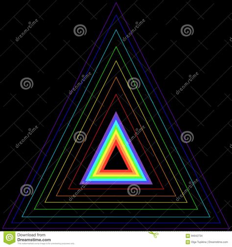 Rainbow Triangle In Another Triangle Stock Vector Illustration Of