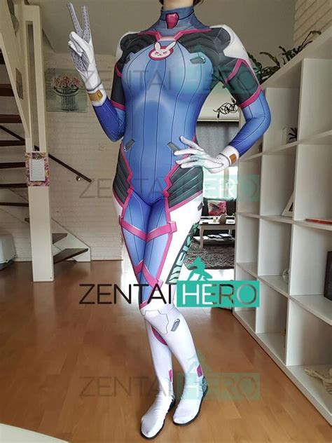 3d Printed D Va Cosplay Costume Zentai Game Costume Classic Dva Skin Girl Women Lady Superhero