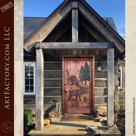Log Cabin Doors Solid Wood With Hand Forged Hardware
