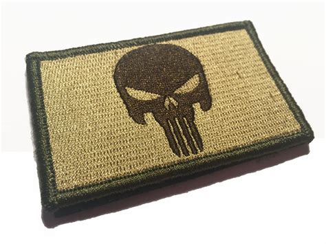 3x2 the punisher tactical military morale velcro patch close color — empire tactical usa