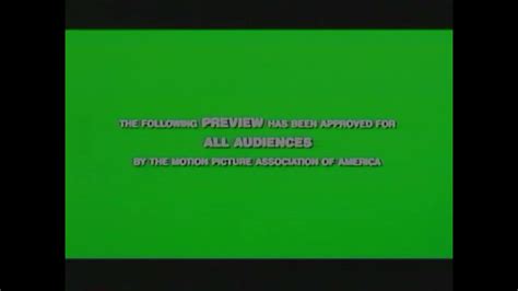 The Following Preview Has Been Approved For All Audiences Vhs Youtube