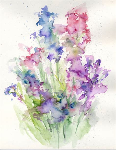 Eleanor Whyton Abstract Watercolor Flower Watercolor Flowers Floral