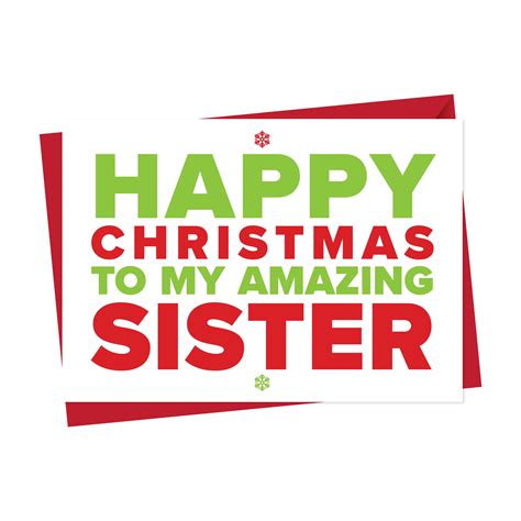 Christmas Card For An Amazing Sister Aisforalphabet