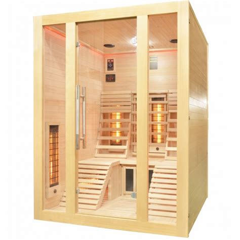 Infrared Sauna 150x150 Cm In Hemlock Wood With Bluetooth And