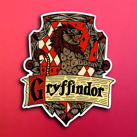 Gryffindor Sticker Waterproof Etsy
