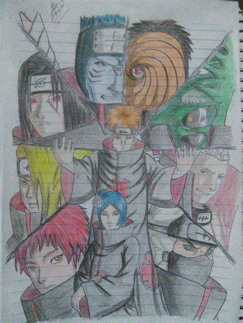 Akatsuki Naruto Desenho | Naruto sketch, Wallpaper naruto shippuden