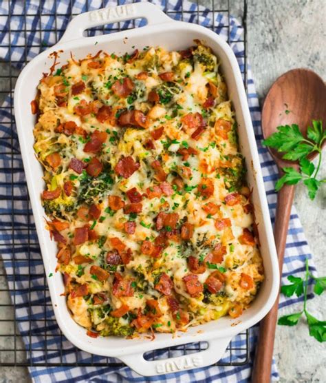 Place in baking dish with rice and. Chicken Bacon Ranch Casserole | Easy Recipe with Healthy ...
