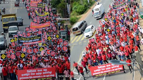 Jvps Protest March Against The Government From Kalutara To Wadduwa