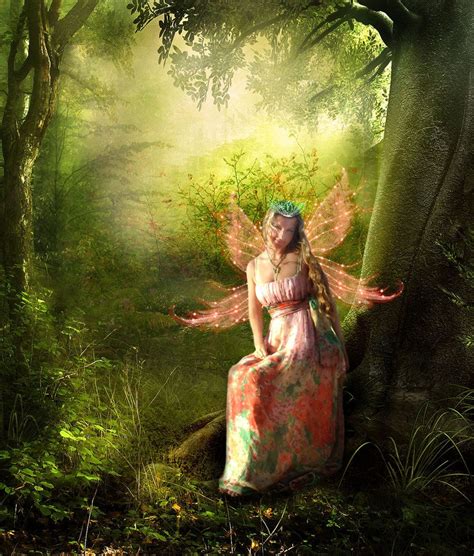 Fairy In Forest By Saramira On Deviantart Forest Fairy Fantasy Art