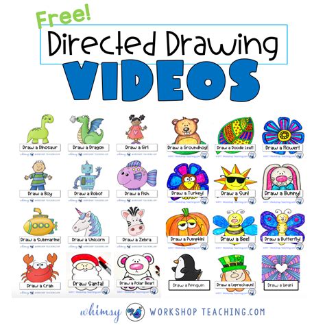 Directed Drawing Videos Whimsy Workshop Teaching Homeschool Art