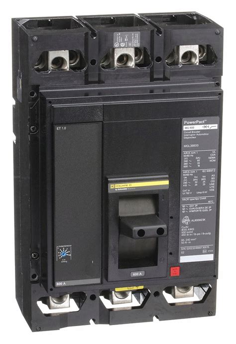 Square D Molded Case Circuit Breaker 600 A Amps Number Of Poles 3