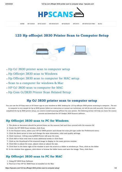 "123 hp com officejet 3830 printer scan to computer setup - hpscans.com
