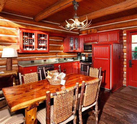 Private Cabin Interior At Big Cedar Lodge Cabin Kitchens Rustic