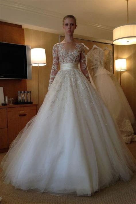 Classic long sleeve wedding dress. 2015 New Arrival Long Sleeve Wedding Dresses Lace Applique ...