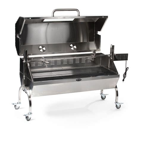 Buy Titan Great Outdoors 25w Stainless Steel Rotisserie Grill Rated