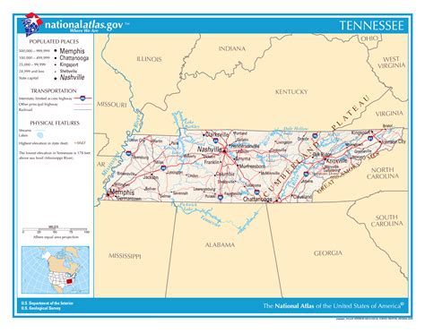 Large Detailed Map Of Tennessee State The State Of Tennessee Large