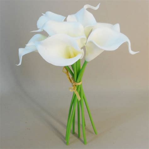 Real Touch Calla Lilies Bundle Ivory Cm Artificial Flowers