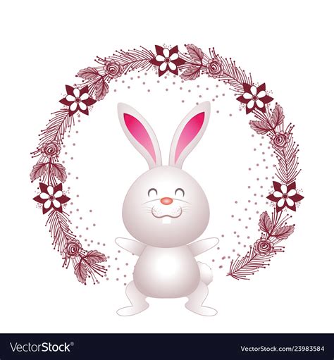 Cute Rabbit Cartoon Royalty Free Vector Image Vectorstock