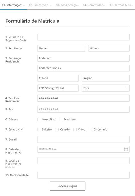 Modelos De Formulários De Inscrição Por 123 Form Builder