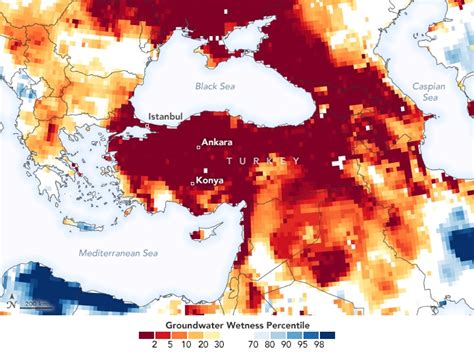 Severe Drought In Turkey Visualized By NASA Satellite Earth Org