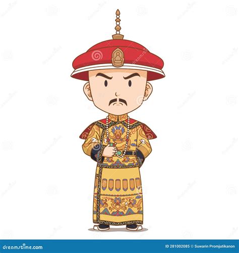 Cartoon Qing Dynasty Emperor Of China Stock Vector Illustration Of People Chinese 281002085