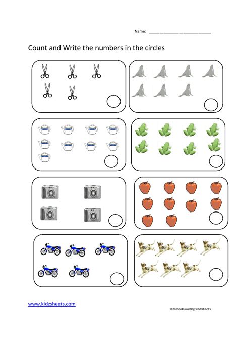 Preschool Counting Worksheets Free Printable Download Them — Db