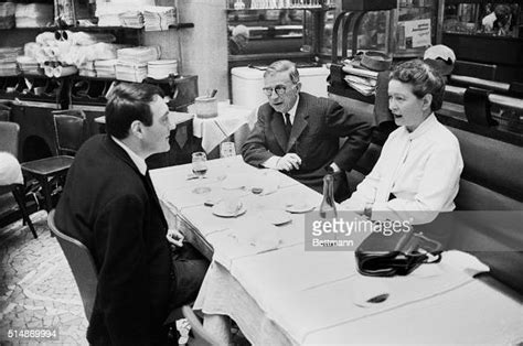 nobel prize winner and existentialist author jean paul sartre dining news photo getty images