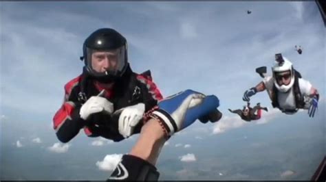 Skydiving Accident Amazing Rescue Caught On Tape Video Abc News